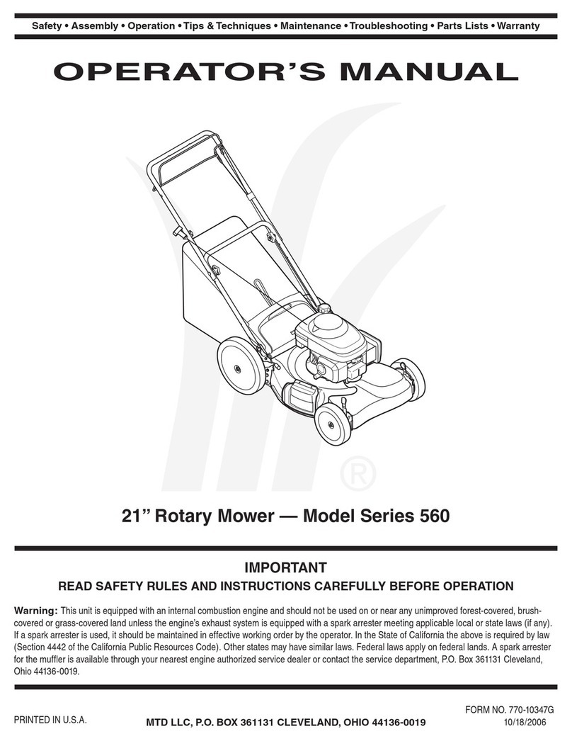 MTD Pro 560 Series Operator's manual