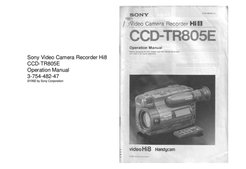 Sony CCD-TR805E Operation manual