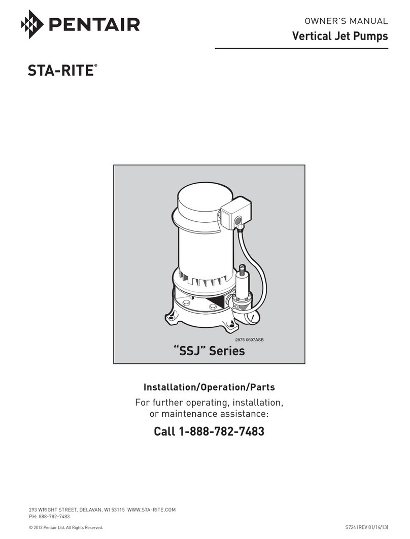 Pentair SSJ Series User manual