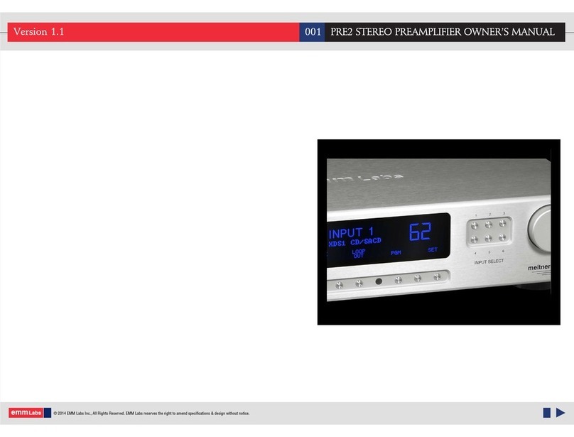 EMM Labs PRE2 owner's manual
