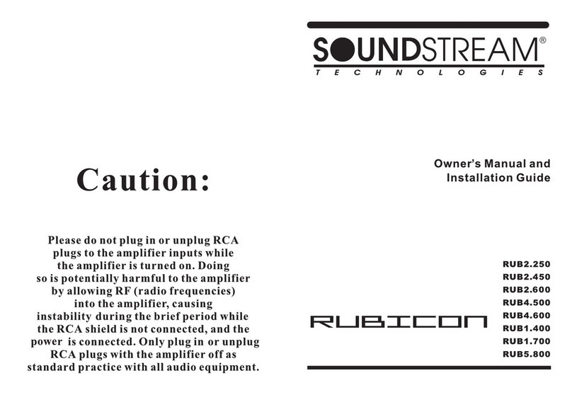 Soundstream Rubicon RUB2.250 Programming manual