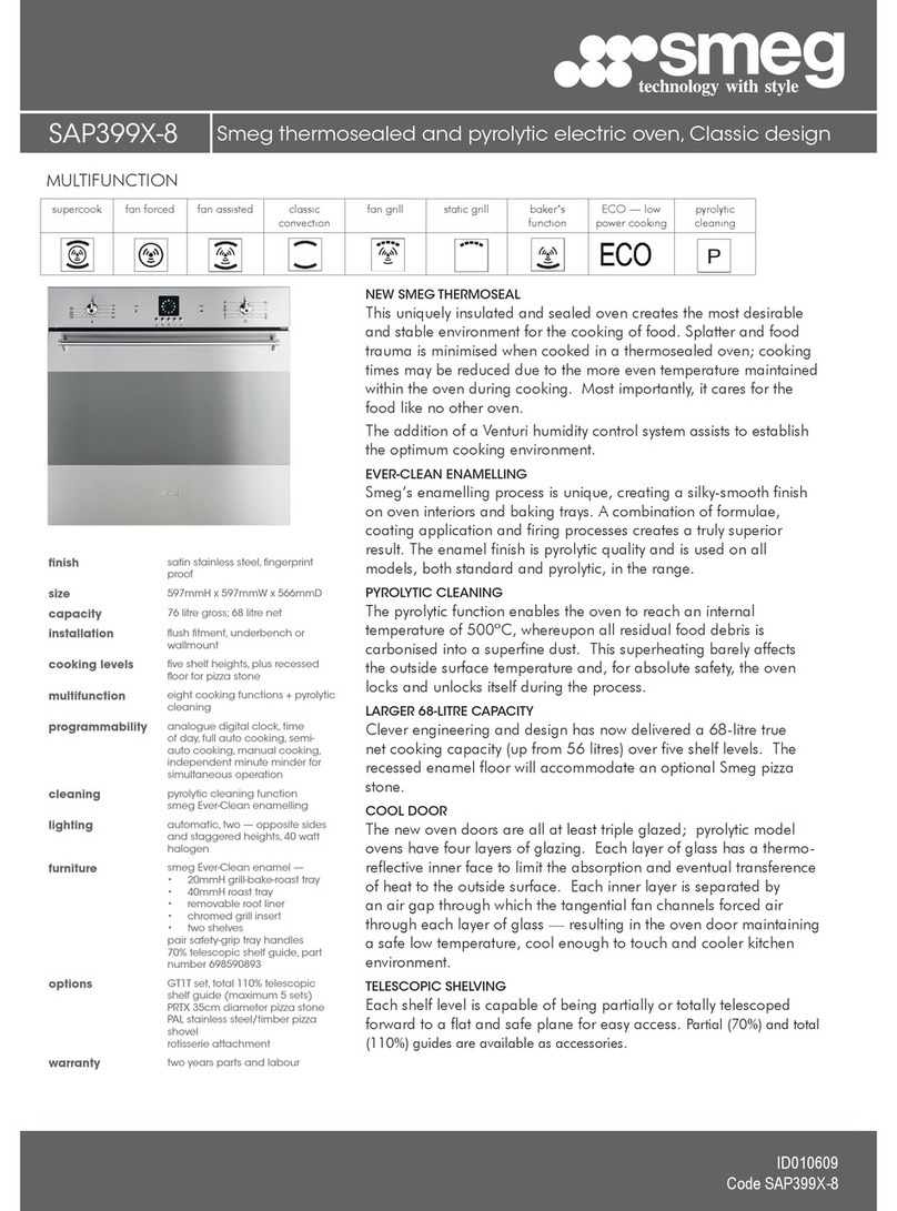 Smeg SAP399X-8 Brochure & specs