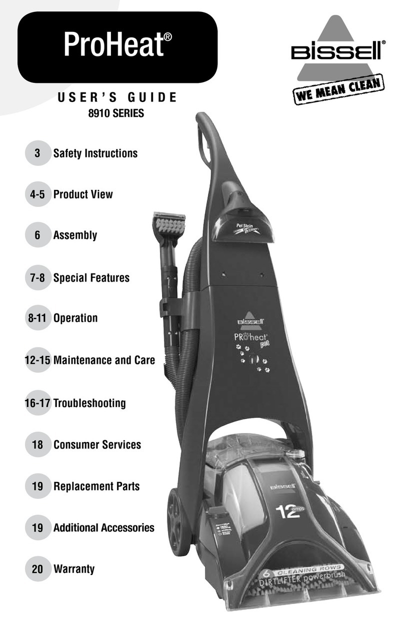 Bissell ProHeat Pro-Tech 8910 SERIES User manual
