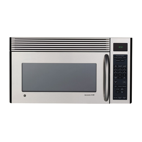 GE Over the Ran Microwave Oven User manual