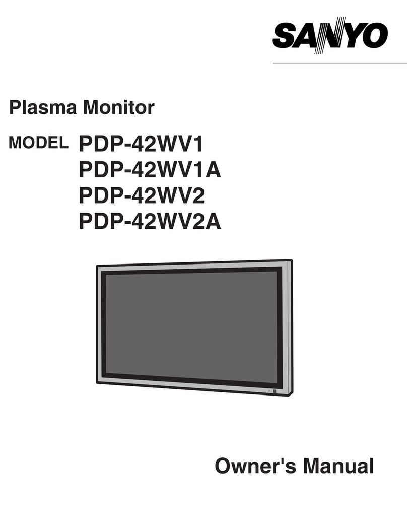 Sanyo PDP-42WV1 User manual Sanyo PDP-42WV1 User manual