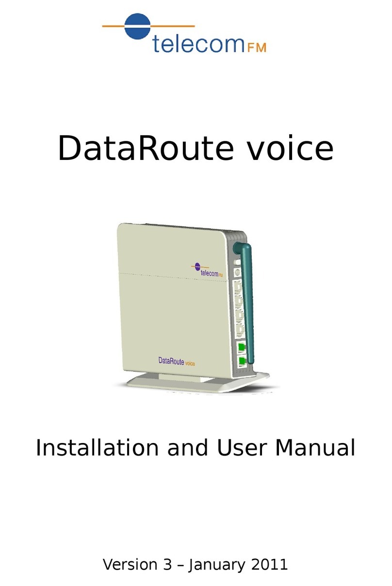 Telecom FM DataRoute voice Installation and user manual
