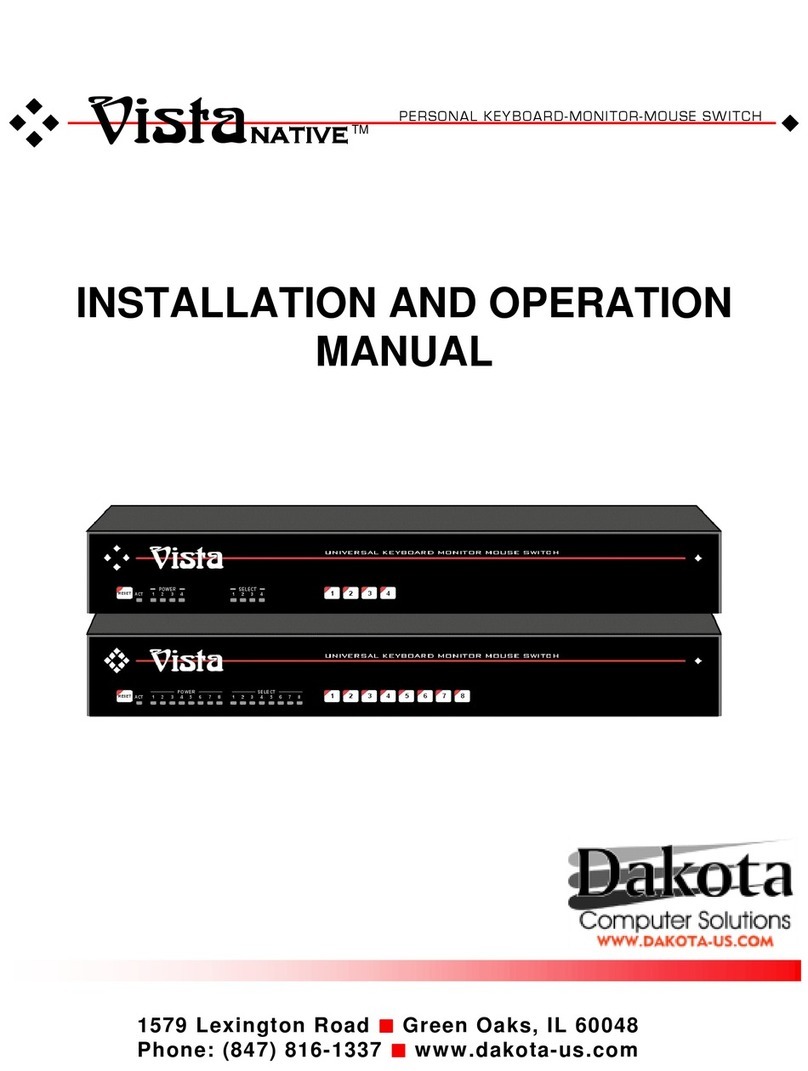 Dakota Computer Solutions Vista Installation and operation manual