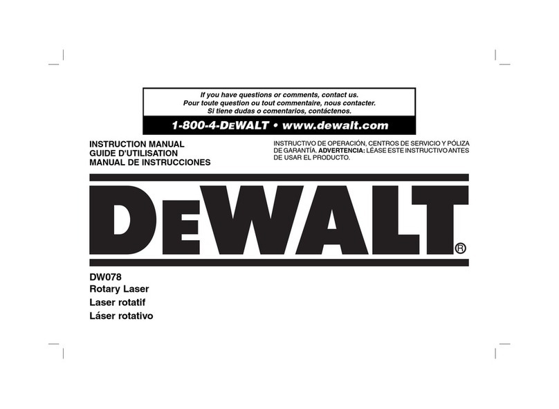 DeWalt DW078 instruction manual