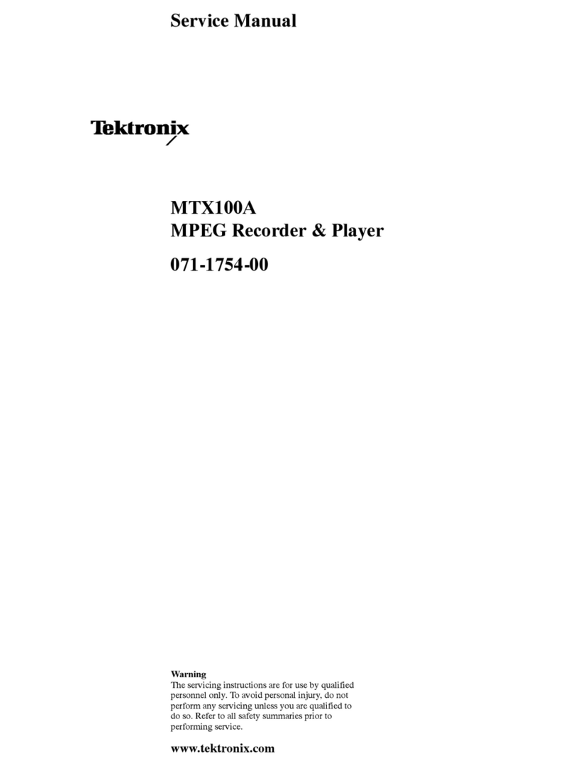 Tektronix MTX100A User manual Tektronix MTX100A User manual