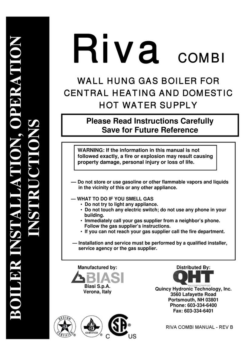 Biasi RIVA COMBI Installation & operation instructions