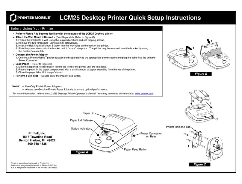 Printekmobile LCM25 Manual