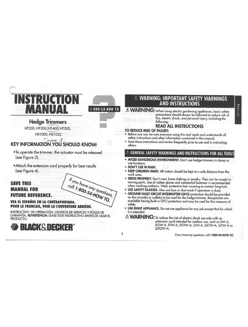 Black & Decker HS1000 User manual
