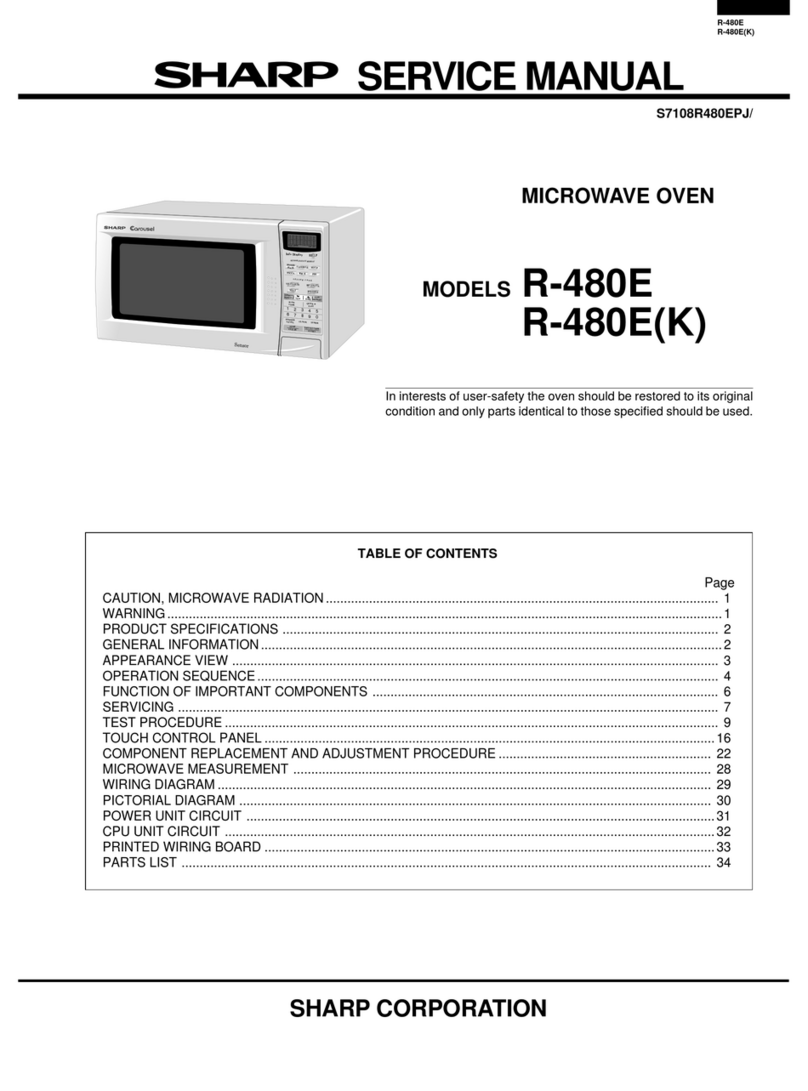 Sharp Carousel R-480E User manual