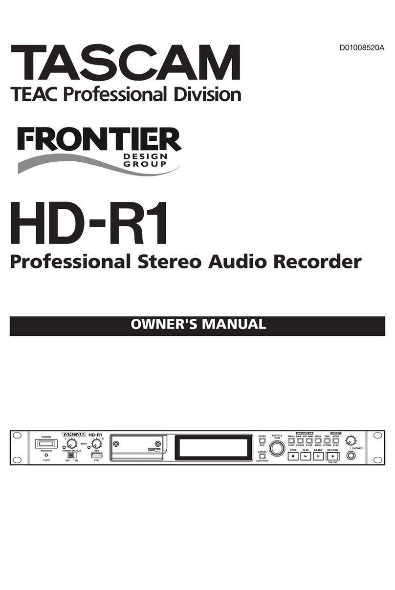 Tascam HD-R1 owner's manual