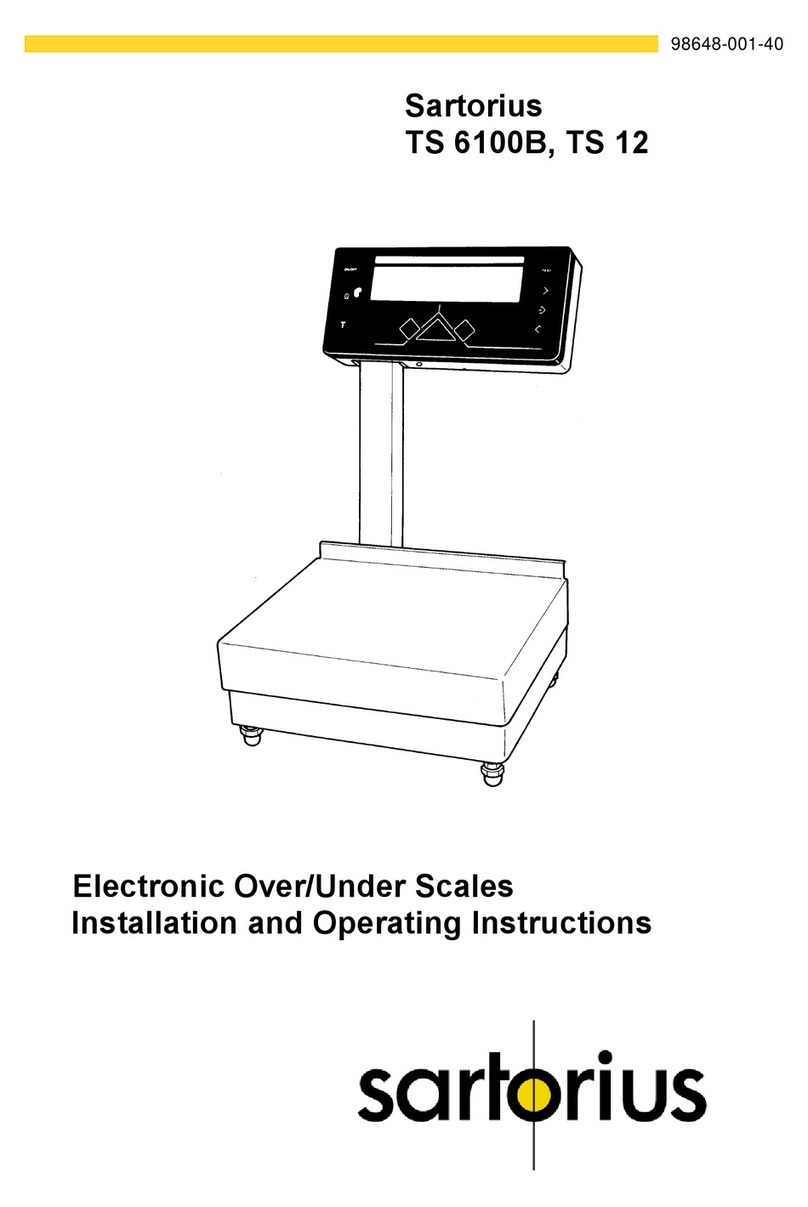 Sartorius TS 12 Installation and operating instructions