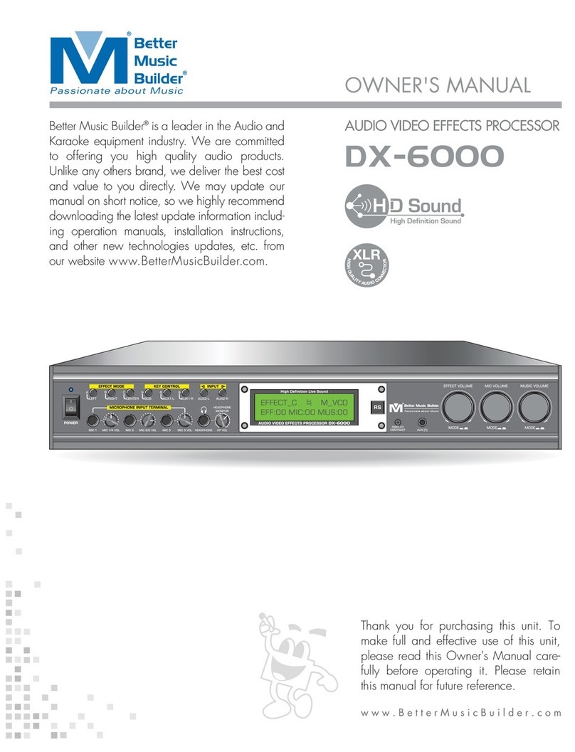 Better Music Builder DX-6000 owner's manual