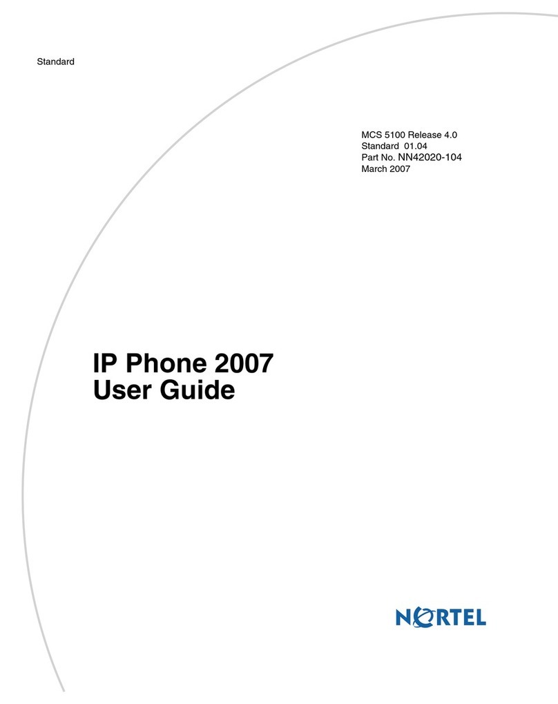 Nortel IP Phone 2007 User manual