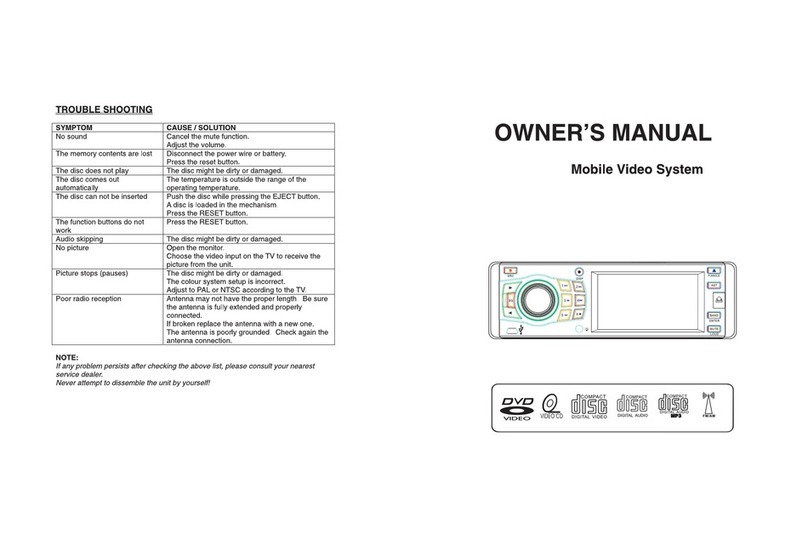 Soundstream mobile video system User manual Soundstream mobile video system User manual