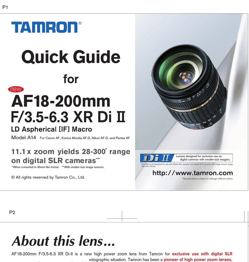 Tamron AF18 User manual