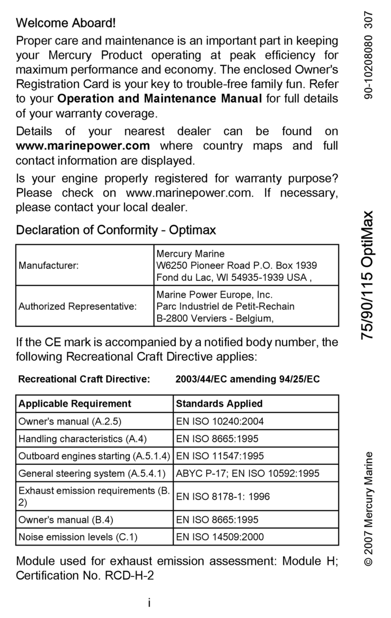 Mercury Optimax User manual