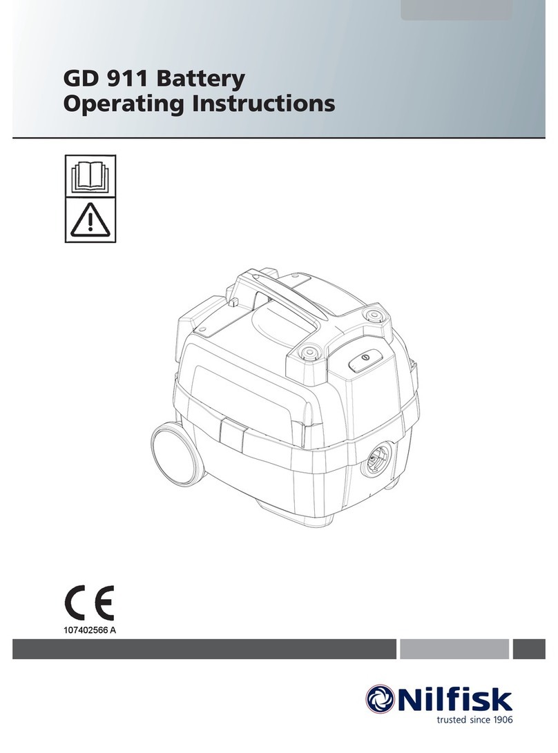 Nilfisk-Advance GD 911 Battery operating instructions