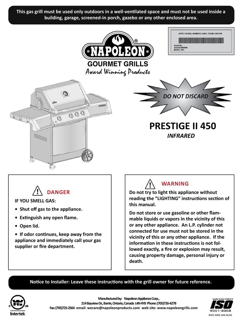 Napoleon PRESTIGE II 450 User manual Napoleon PRESTIGE II 450 User manual