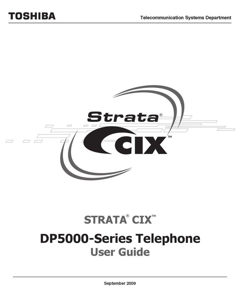 Toshiba Strata CIX DP-5000 series User manual