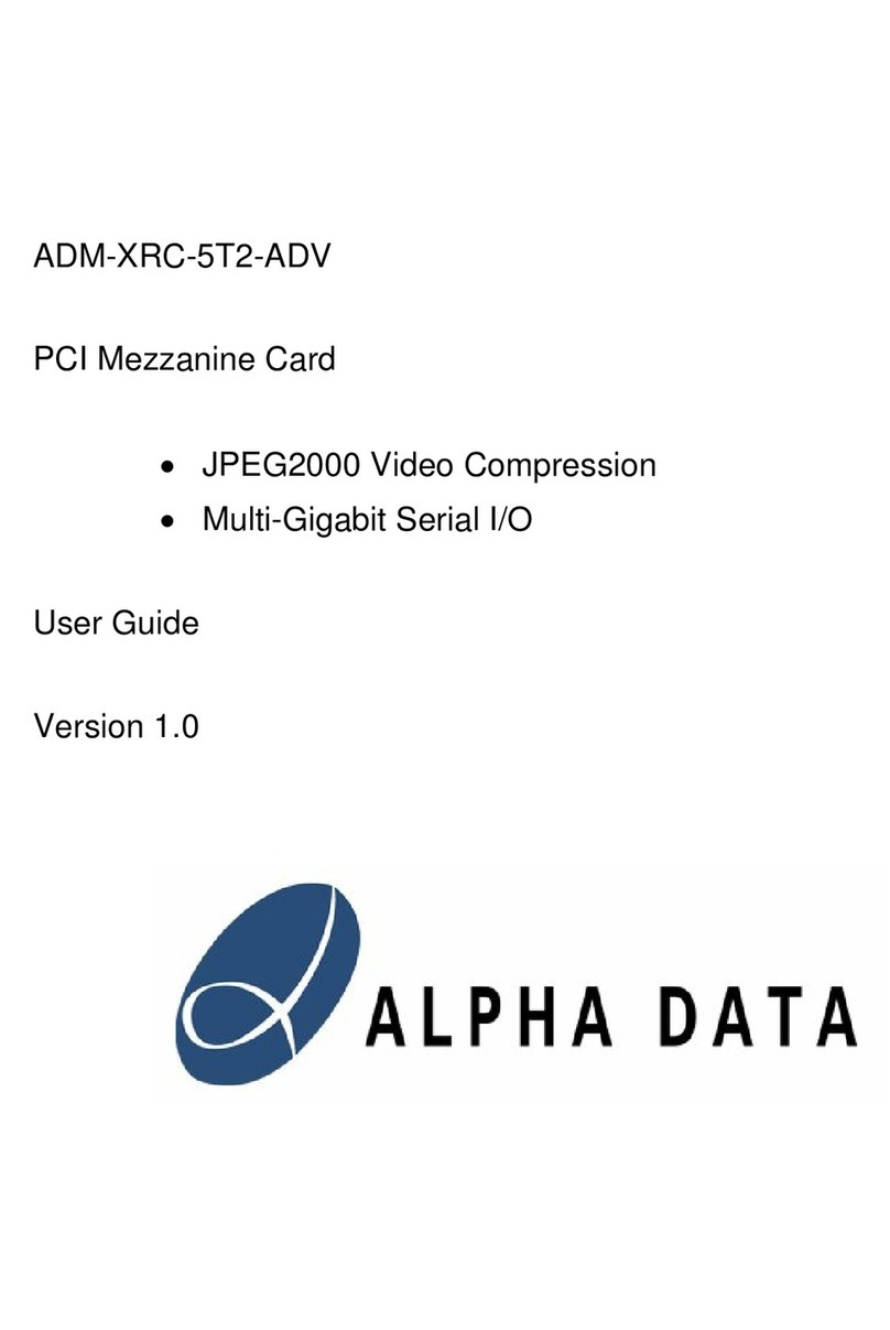 Alpha Data ADM-XRC-5T2-ADV User manual