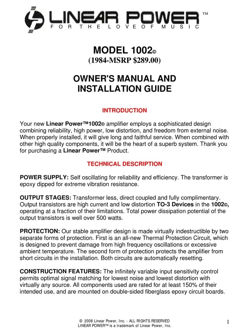 Linear Power 1002 Programming manual