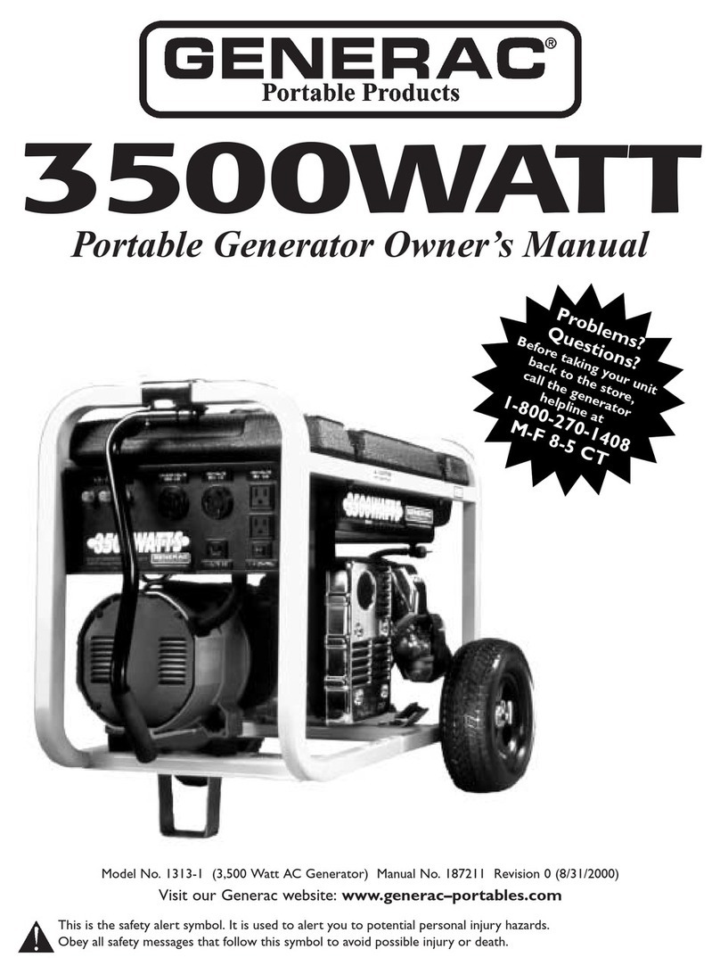 Generac Portable Products 1313-1 owner's manual