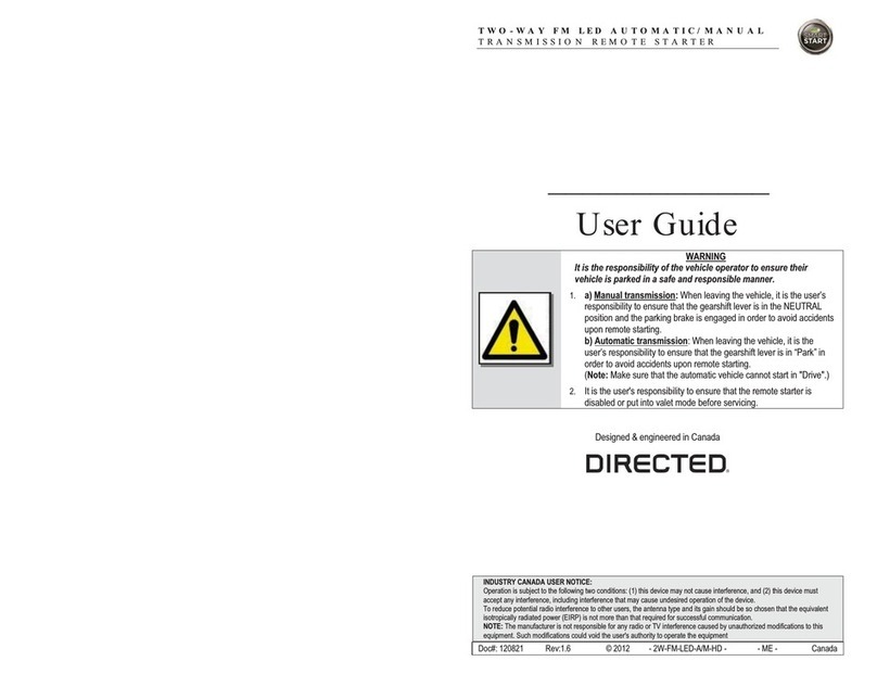 Smart Start TRANSMISSION REMOTE STARTER user guide