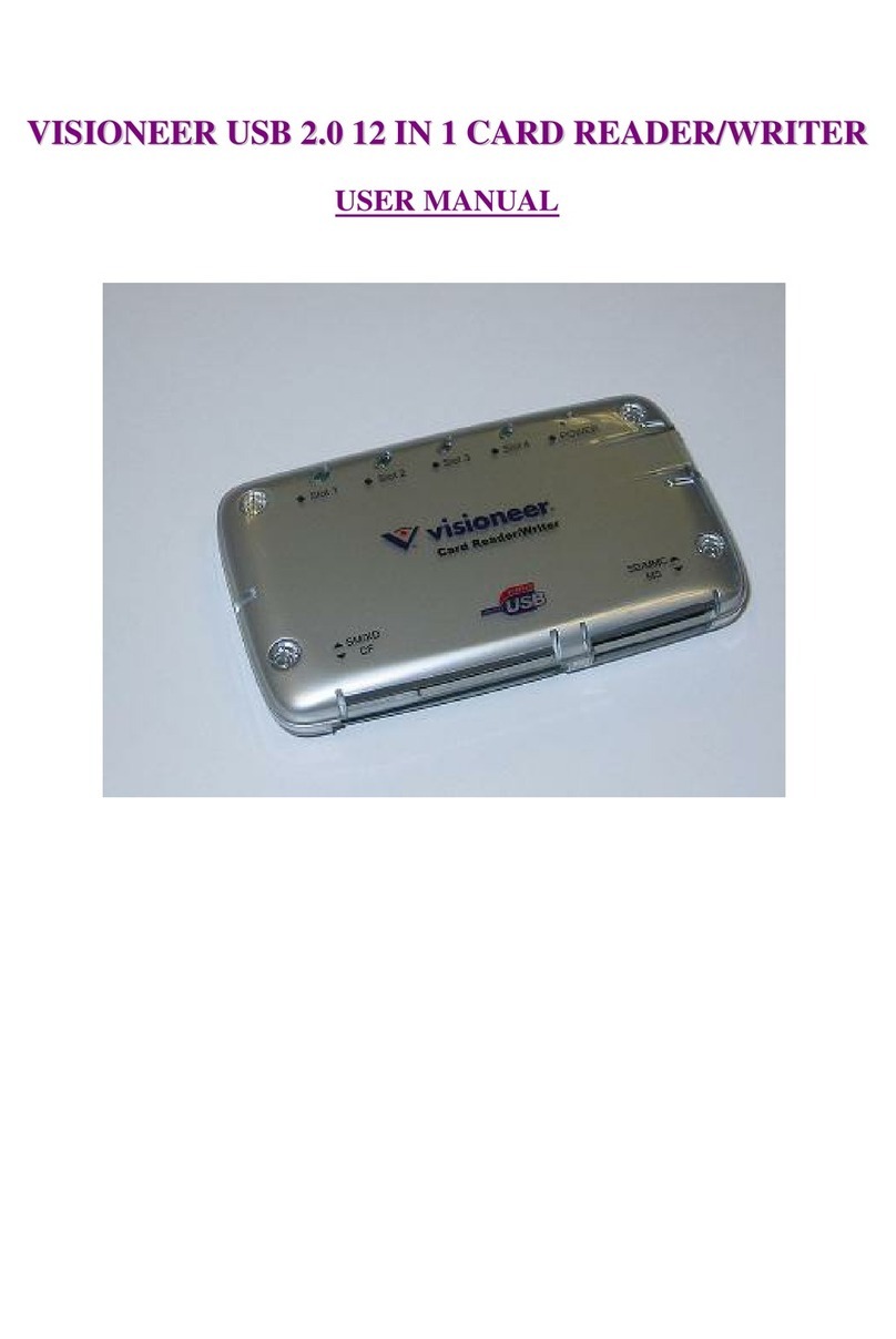 Visioneer USB2.0 Multi Card Reader user manual