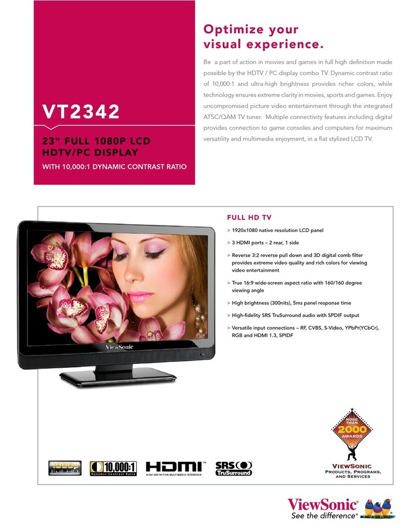 ViewSonic VT2342 - 23" LCD TV User manual