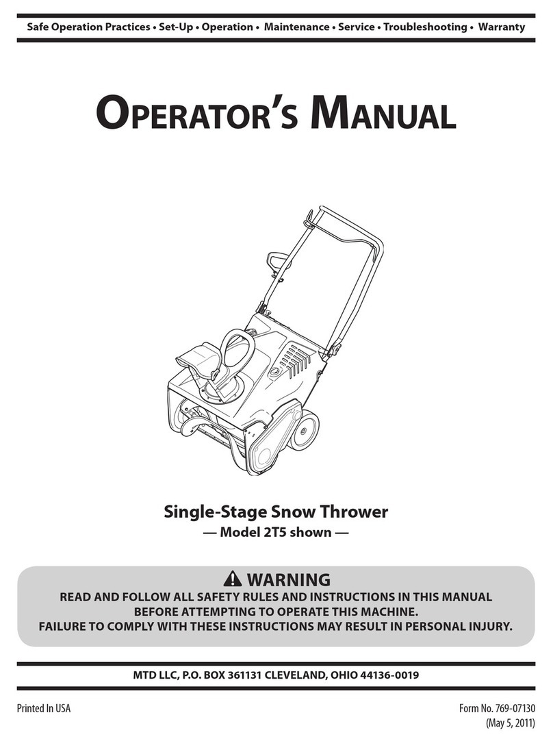 MTD 2T5 shown Operator's manual