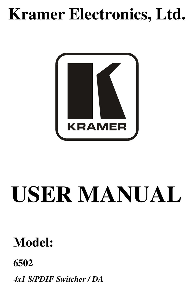 Kramer 6502 User manual