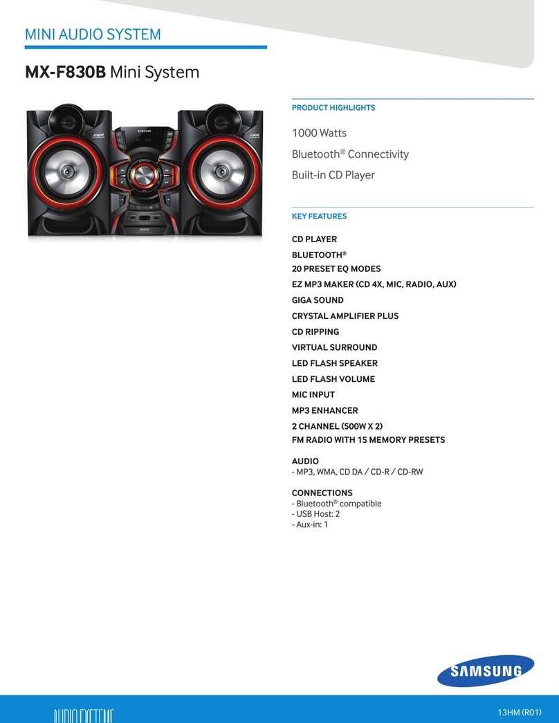 Samsung MX-F830B quick guide