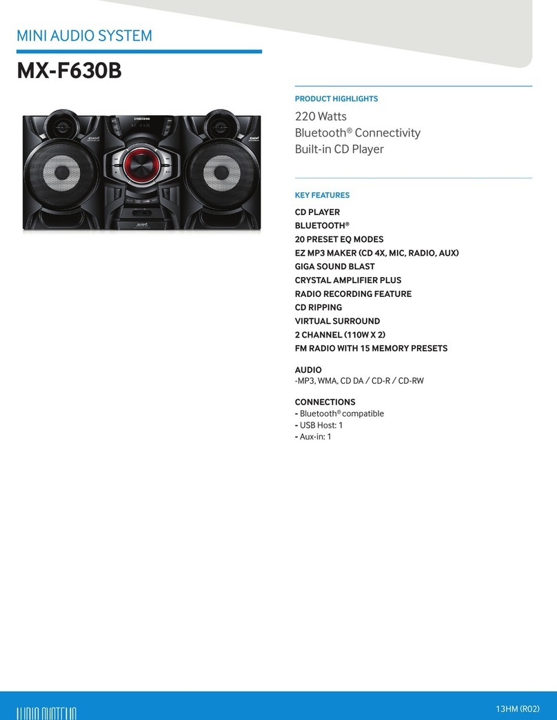 Samsung MX-F630B User manual