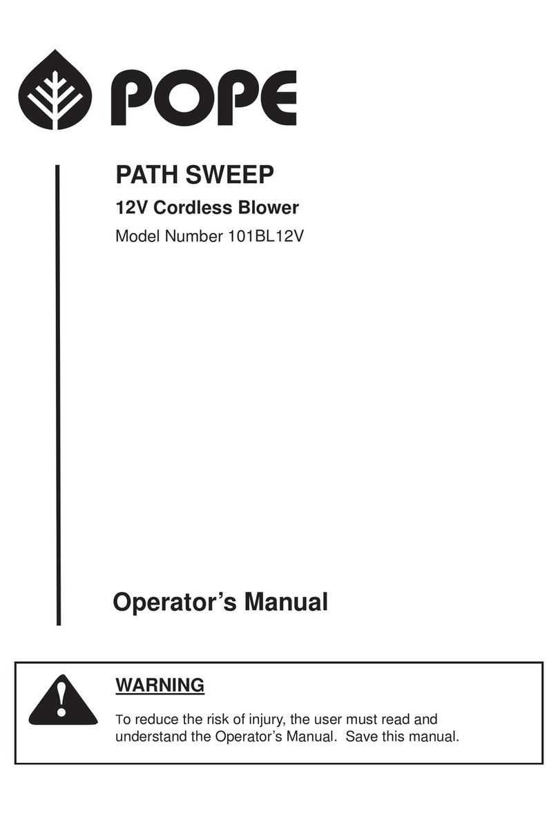 Pope PATH SWEEP 101BL12V User manual