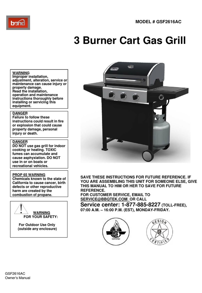 Bond GSF2616AC owner's manual