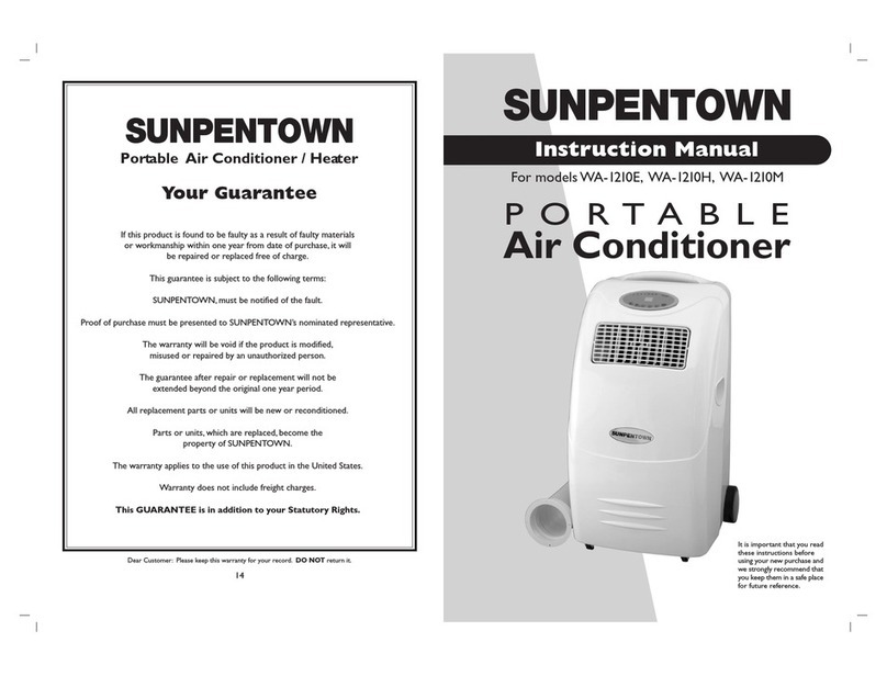 Sunpentown WA-1210E instruction manual