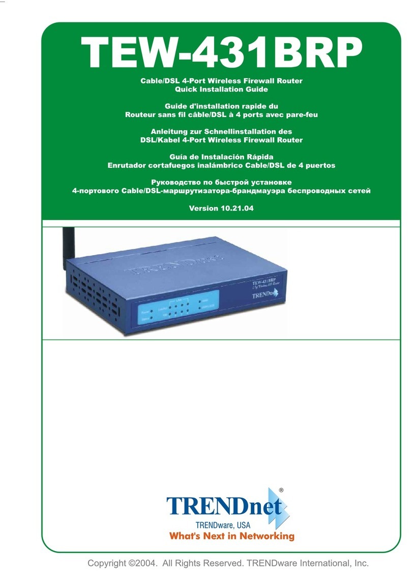 TRENDnet TEW-431BRP Quick installaion guide