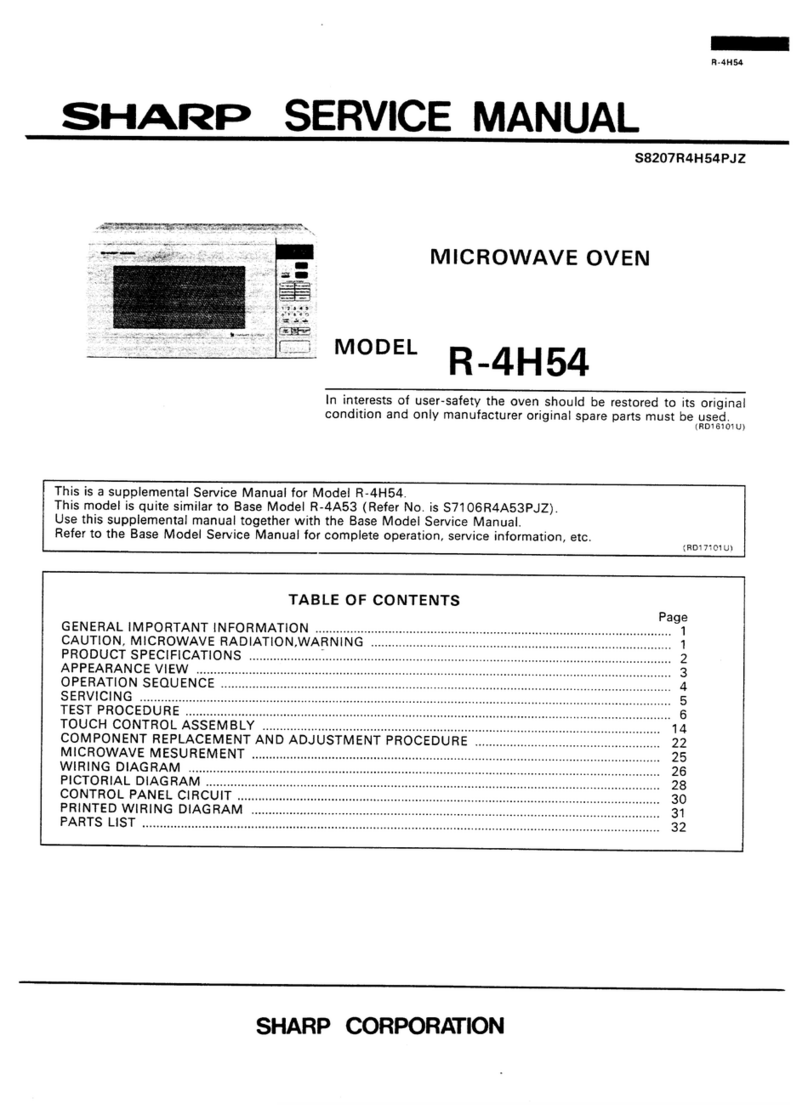 Sharp R-4H54 User manual