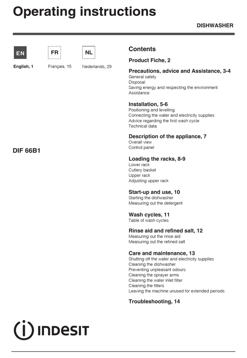 Indesit DIF 66B1 operating instructions