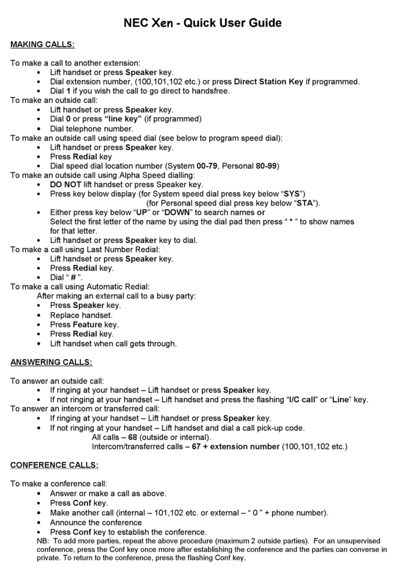 NEC Xen Master Instruction manual