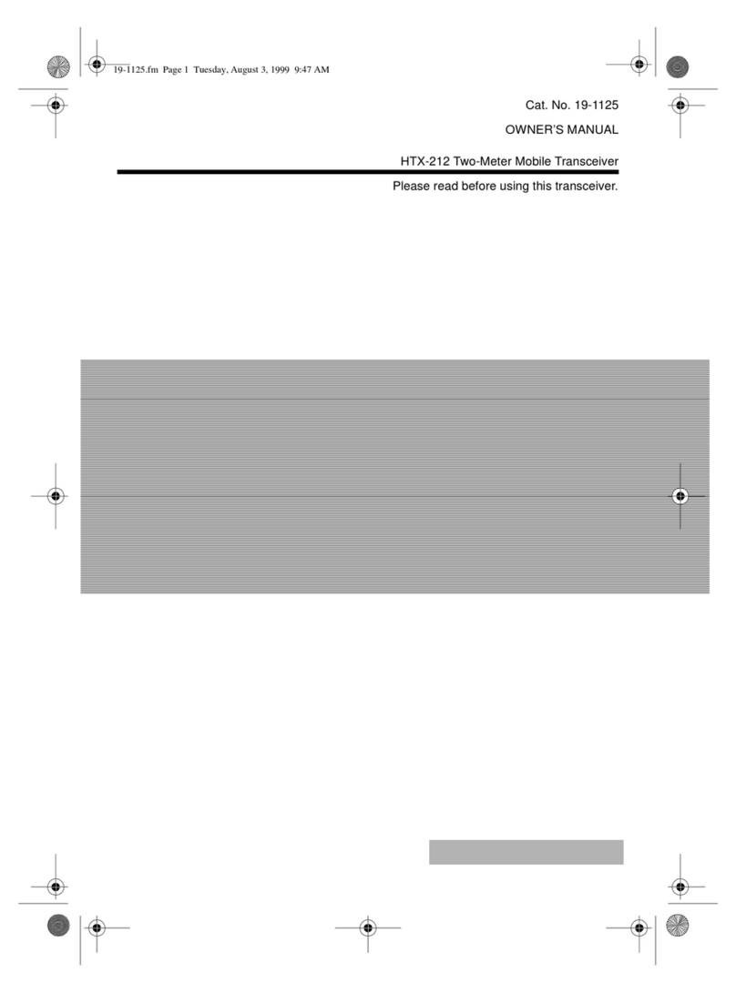 Radio Shack HTX-212 User manual