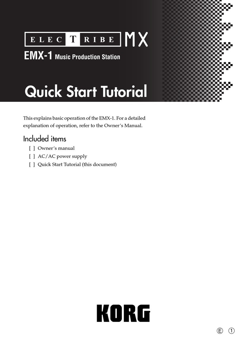 Korg EMX-1 User manual Korg EMX-1 User manual