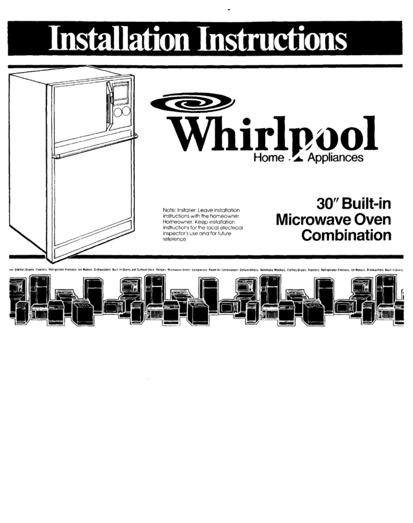 Whirlpool 30 " Eye-Level Gas Range installation instructions