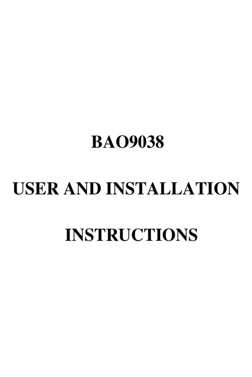 Think Appliances BAO9038 User and installation instructions