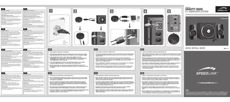 Speed Link Gravity Wave SL-8220-SBK Quick install guide