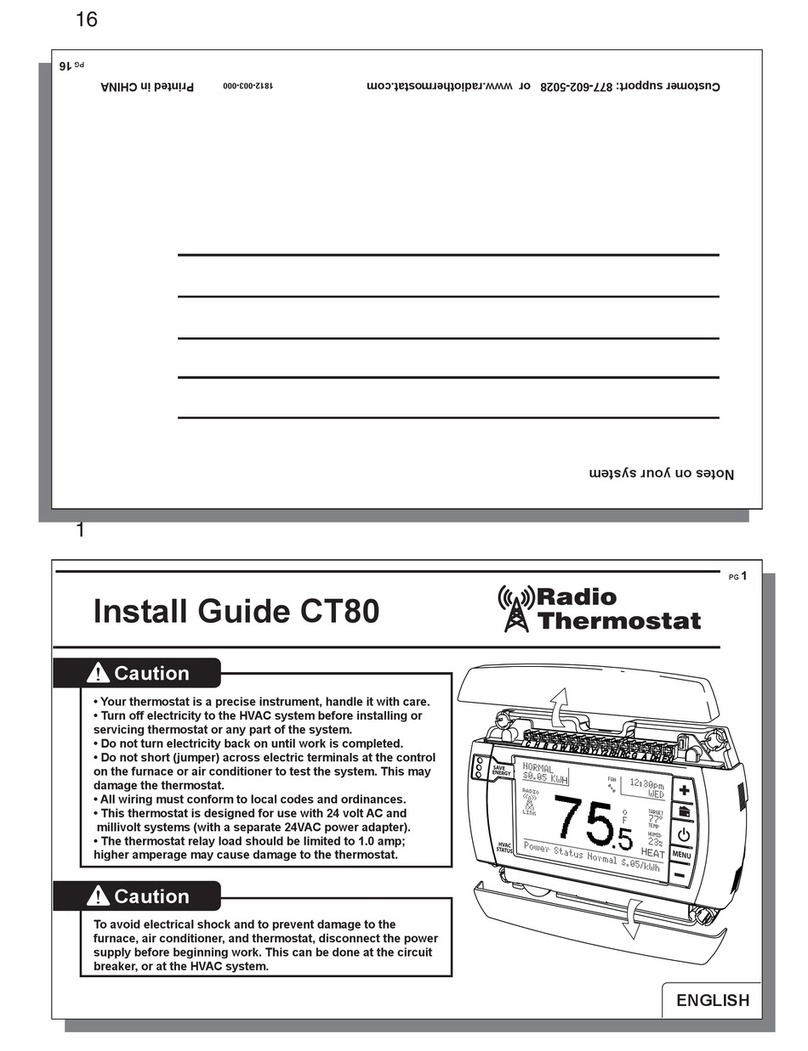 Radio Thermostat CT80 install guide Radio Thermostat CT80 install guide